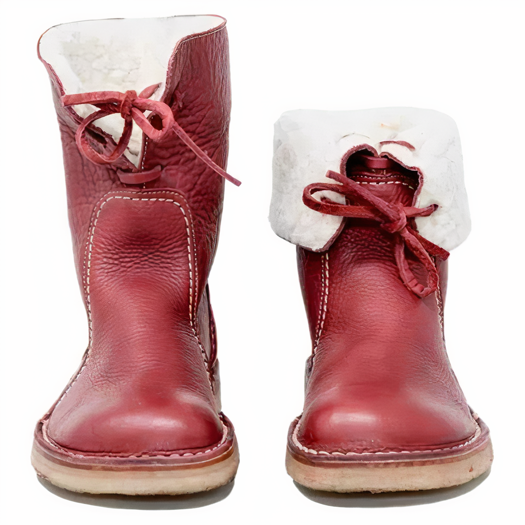 Women's Casual Leather Mid-Calf Boots