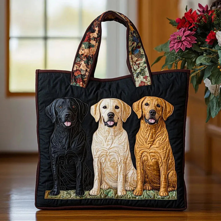 Artisan Bag Featuring Three Labrador Designs