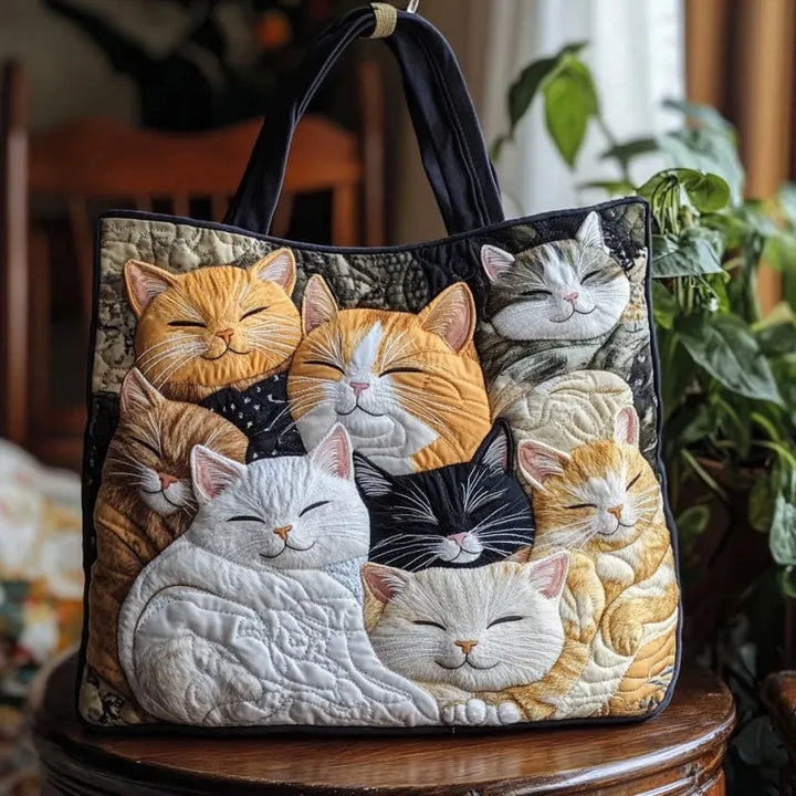 Artisan Quilted Bag - Dreamy Kittens