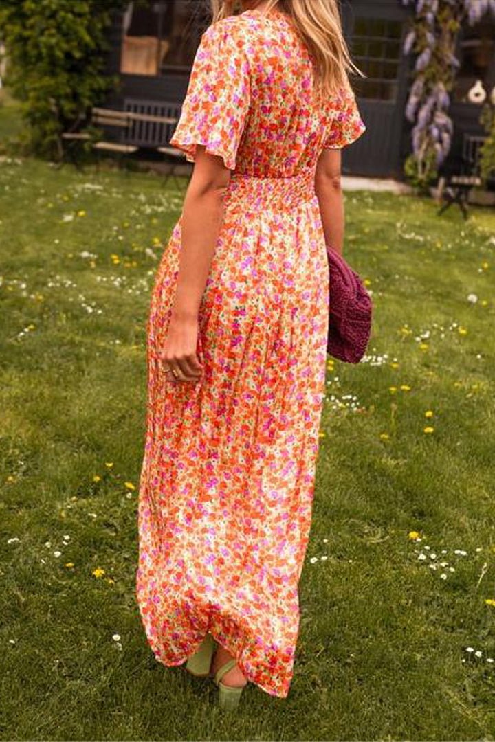 Melissa | Elegant Long Dress With Flowers