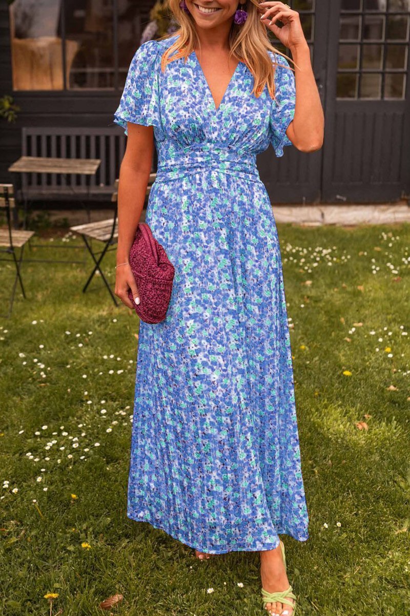 Melissa | Elegant Long Dress With Flowers