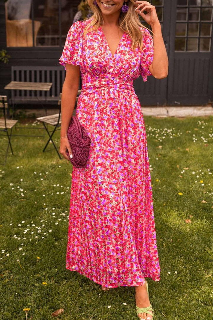 Melissa | Elegant Long Dress With Flowers